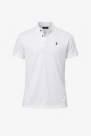 Modern Slim-Fit White Polo Shirt