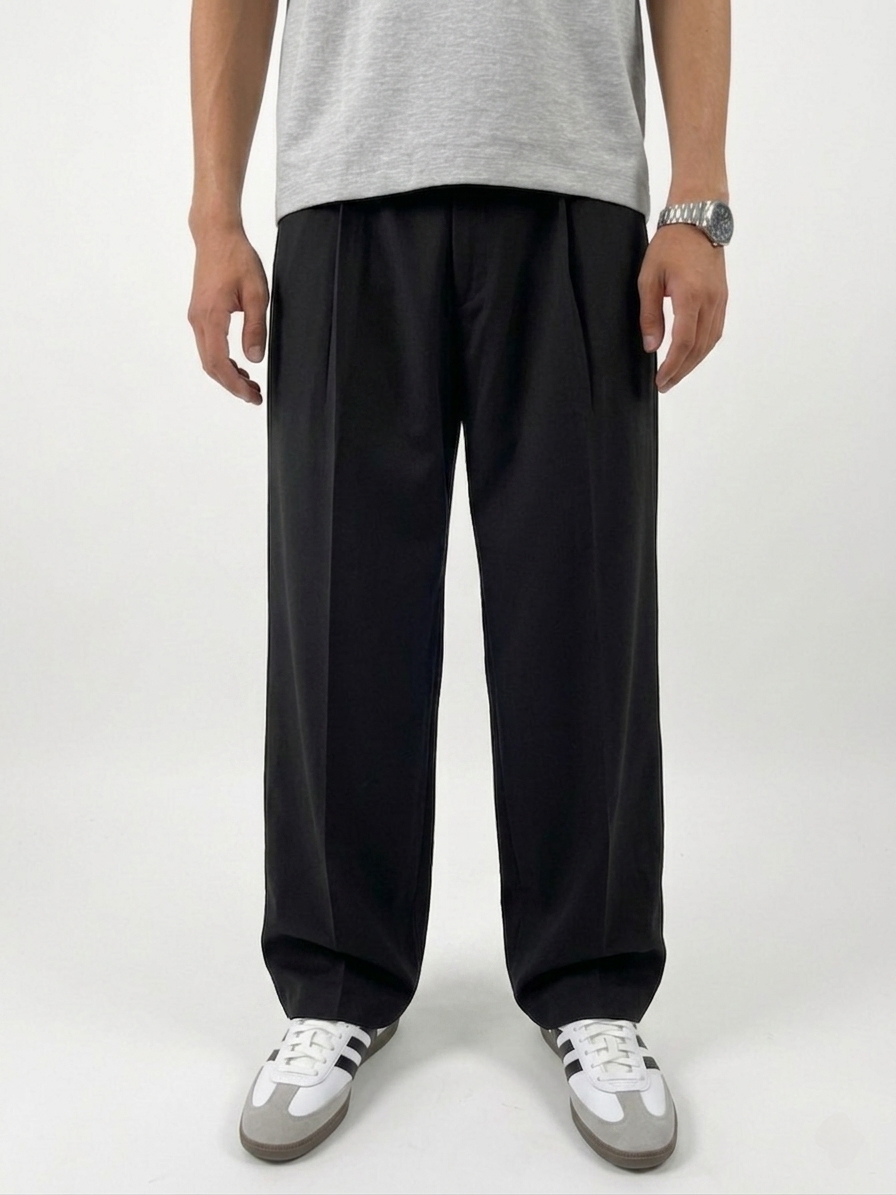 Black Pleated Pants