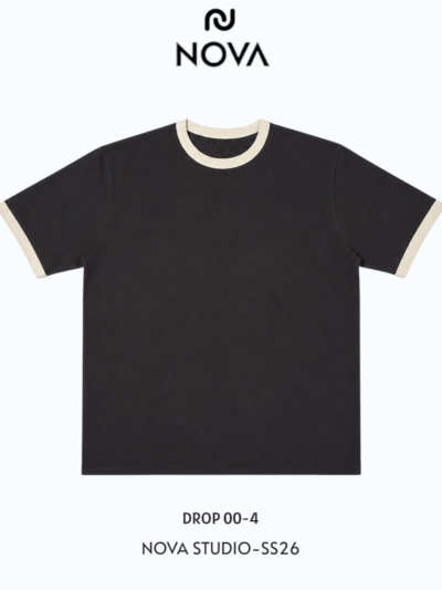 Brown Ringer-Shirt
