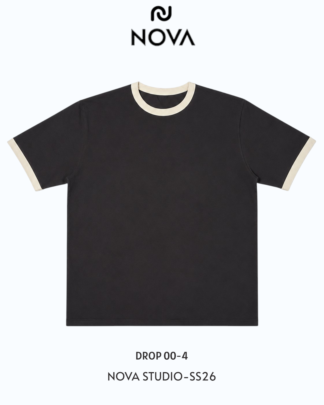 Brown Ringer-Shirt