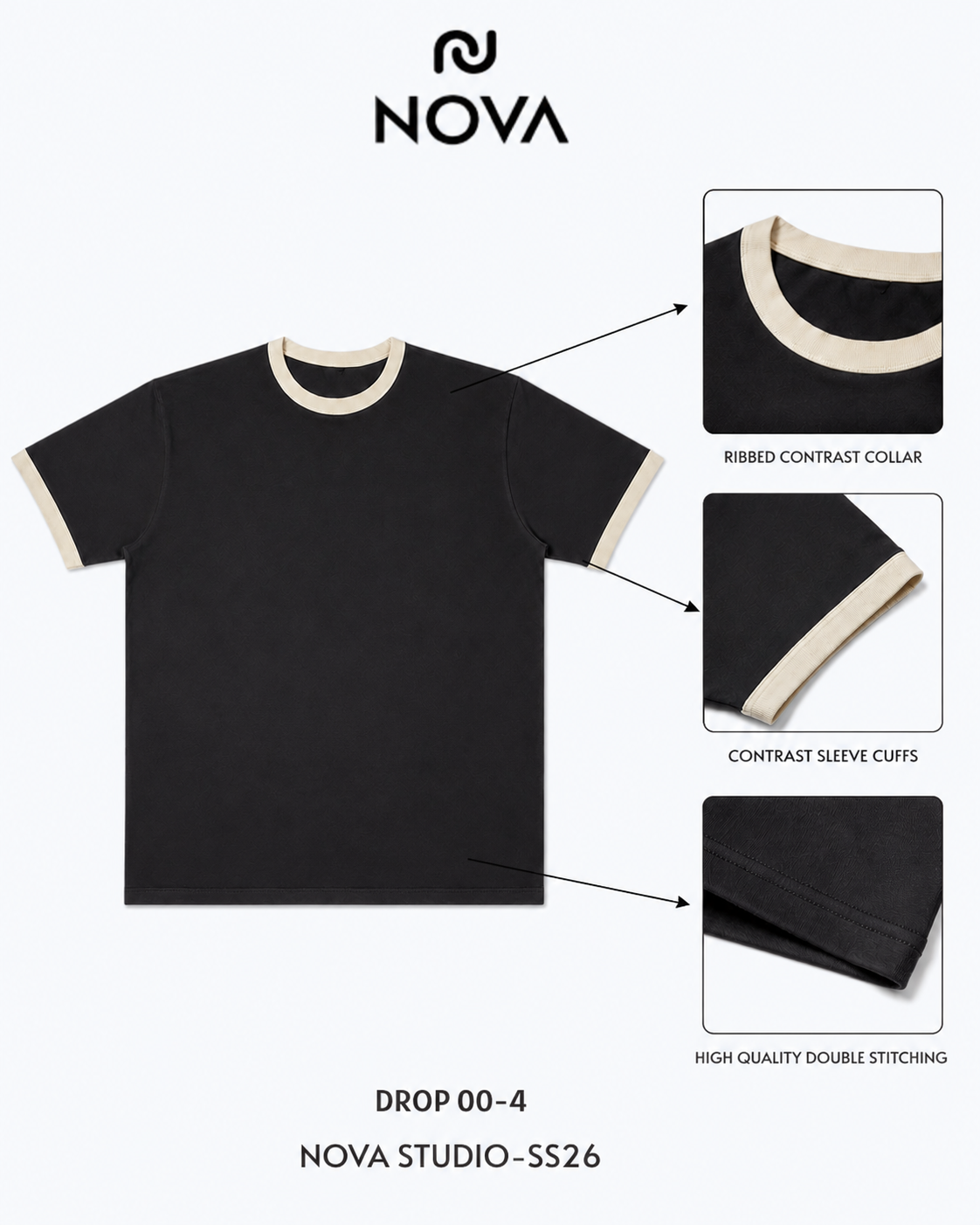 Brown Ringer-Shirt - Image 2
