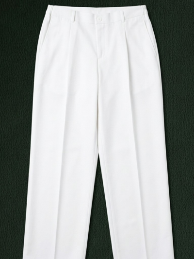 White Pleated pants