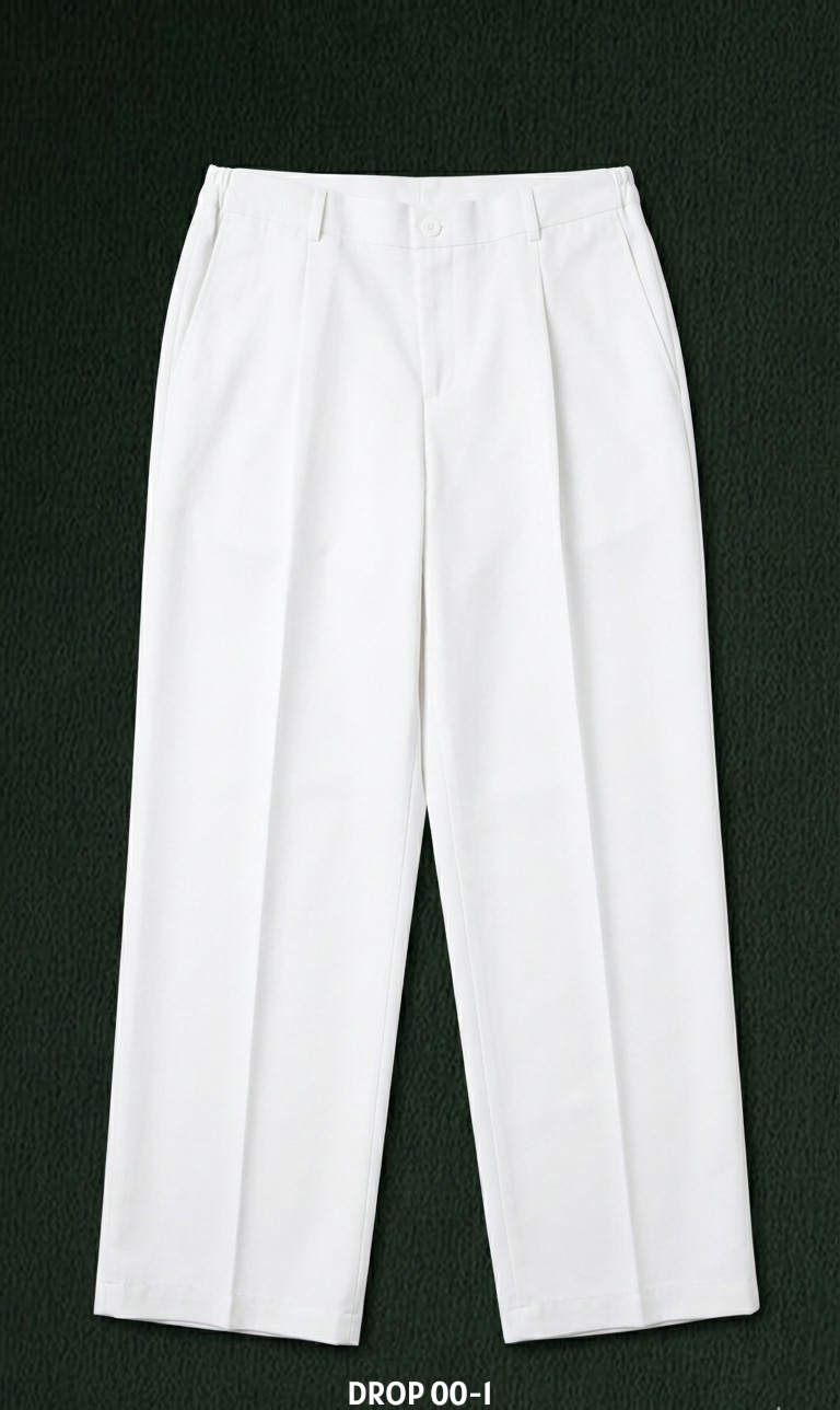 White Pleated pants