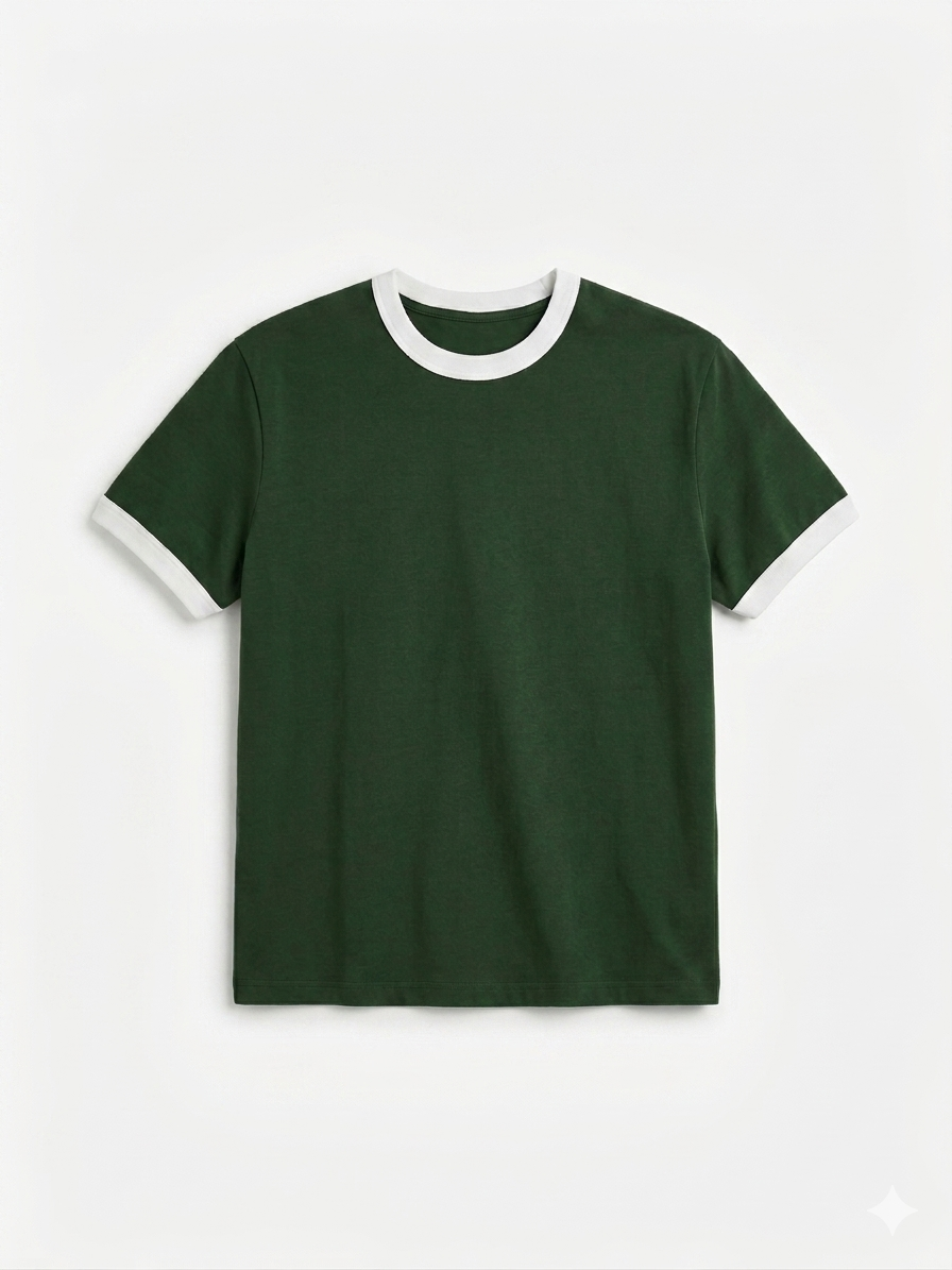 Forest Green Ringer T-shirt