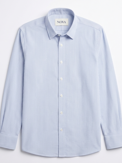 Sky Blue Striped Shirt